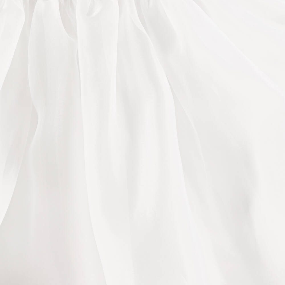 iAMe-Girls White Satin & Tulle Gown | Childrensalon Outlet