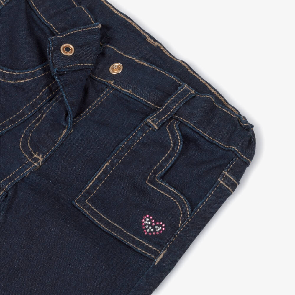 iDO Mini-Bab Girls Dark Blue Jeans with Heart Pockets | Childrensalon Outlet