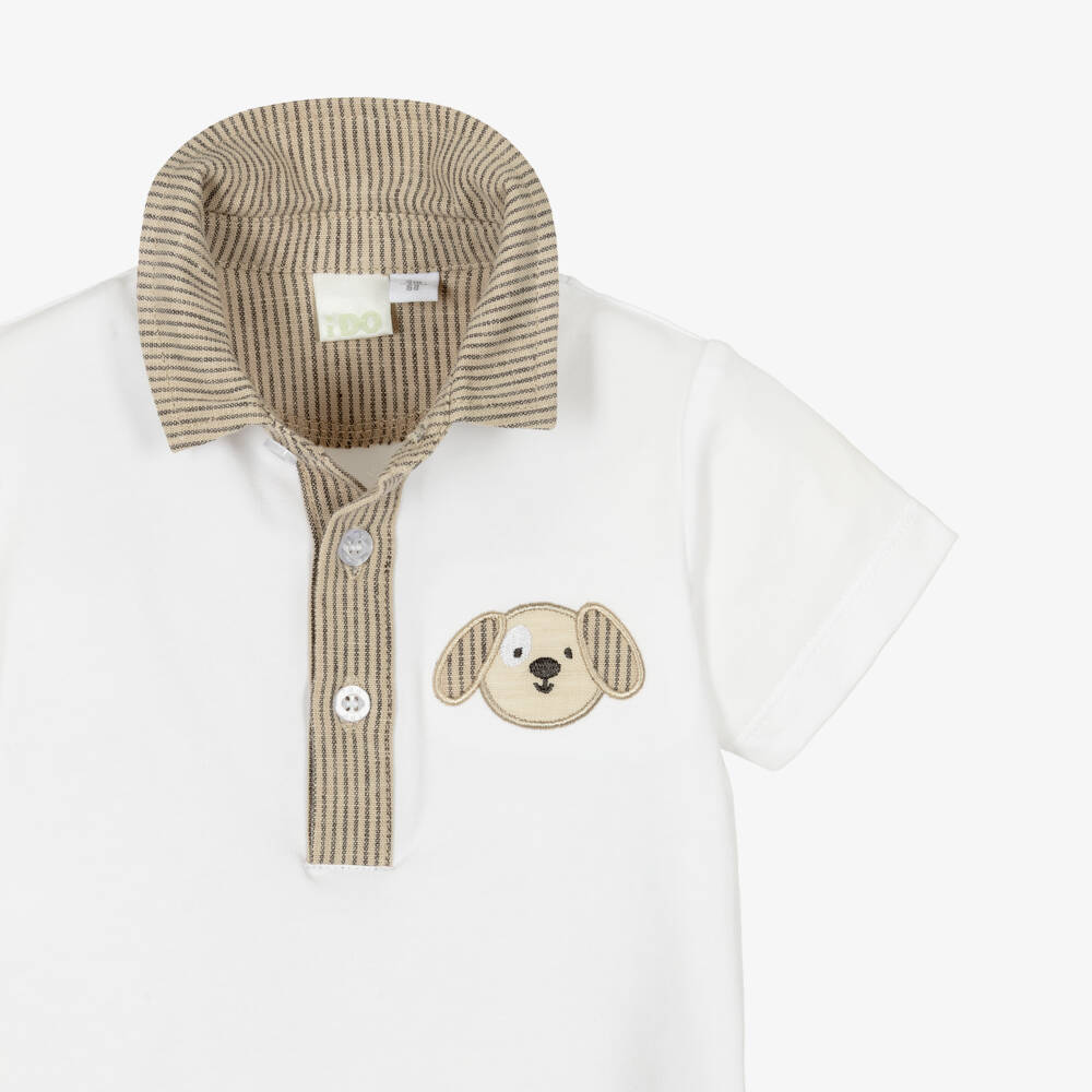 iDO-Baby Boys Beige Cotton & Linen Shorts Set | Childrensalon Outlet