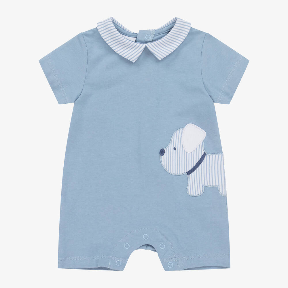 iDO Mini-Baby Boys Blue Cotton Dog Shortie | Childrensalon Outlet