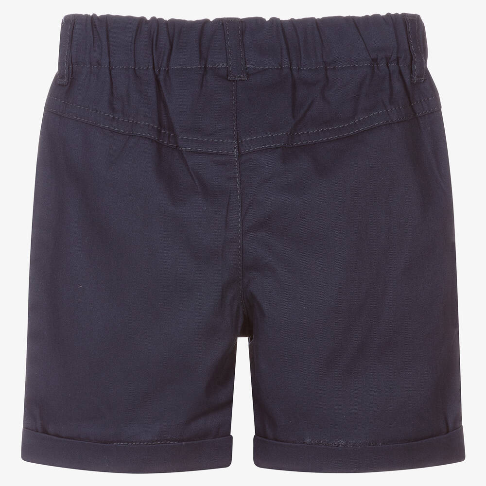 iDO Mini-Baby Boys Blue Cotton Shorts | Childrensalon Outlet