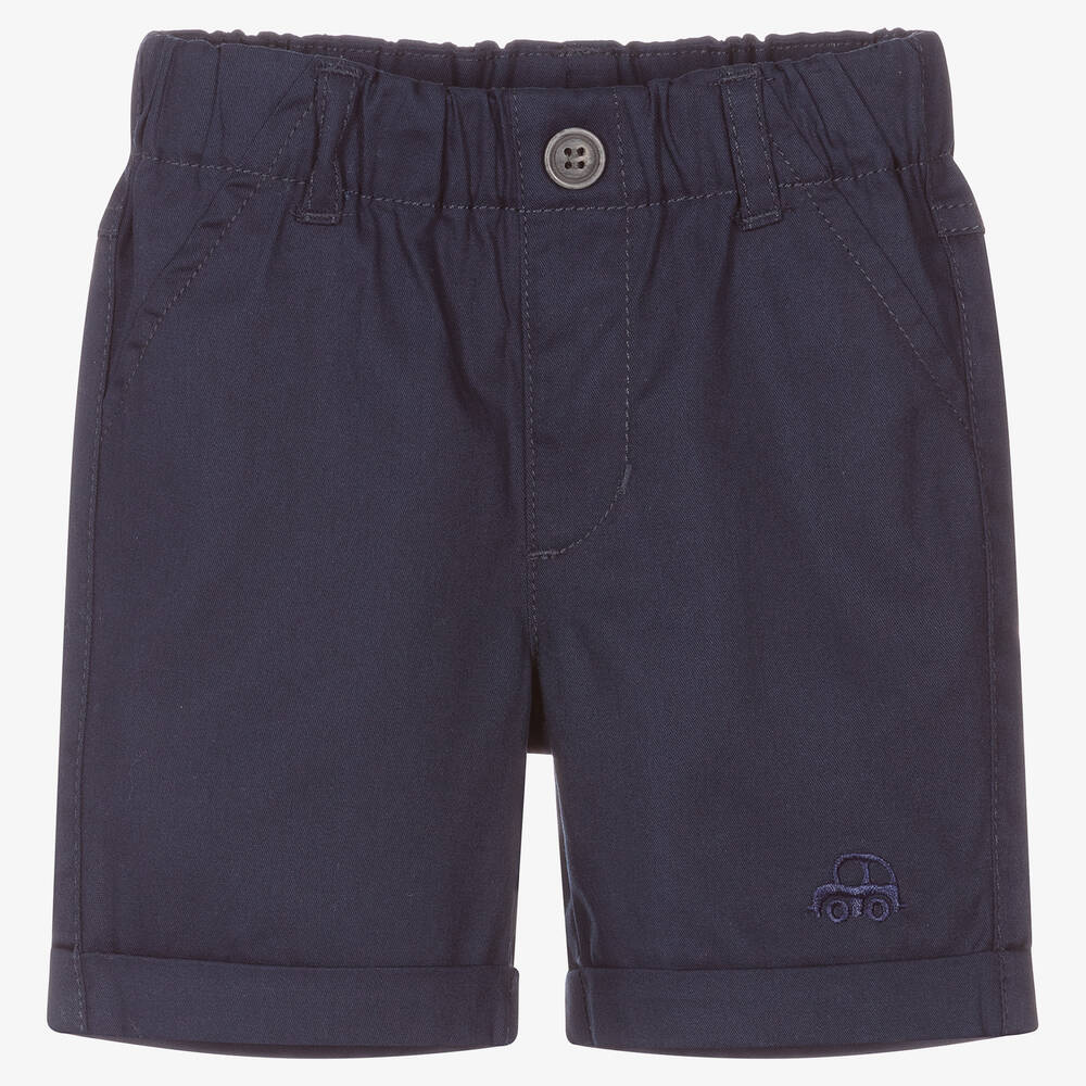 iDO Mini - Baby Boys Blue Cotton Shorts | Childrensalon