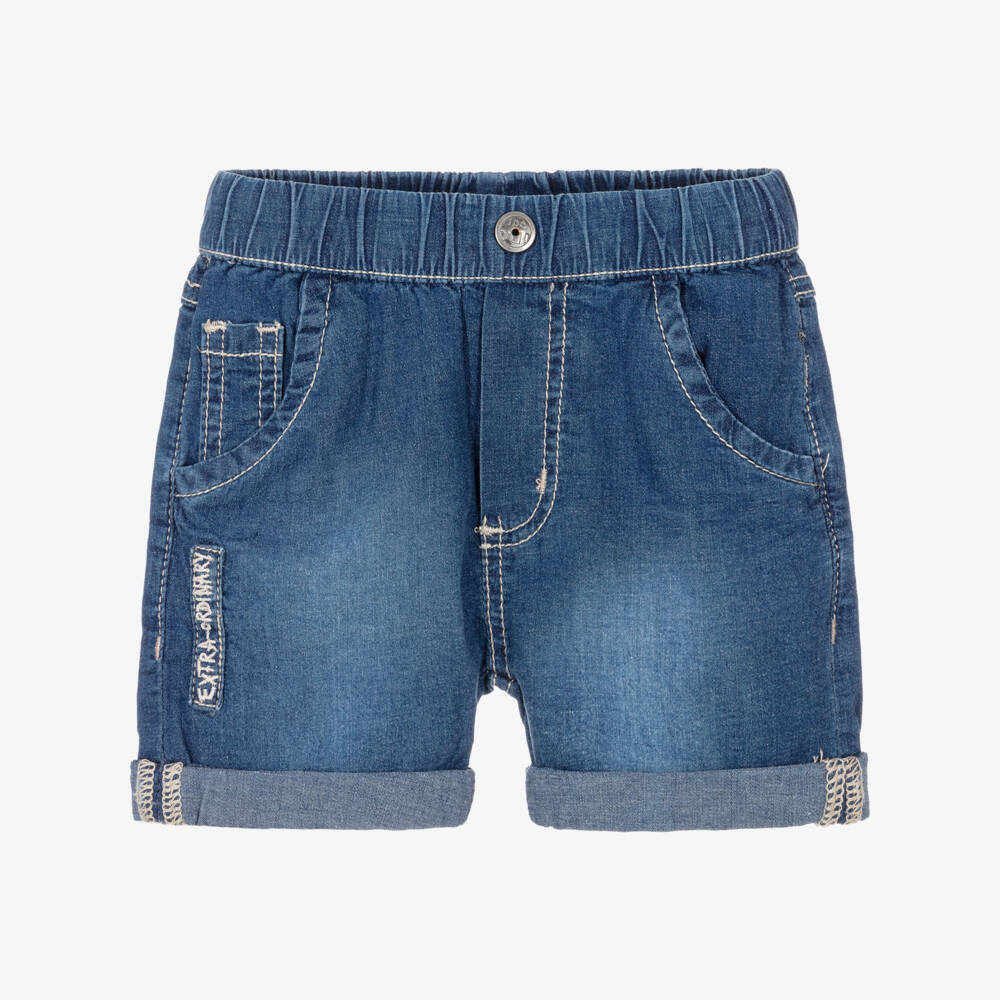 iDO-Baby Boys Blue Stretch Denim Shorts | Childrensalon Outlet