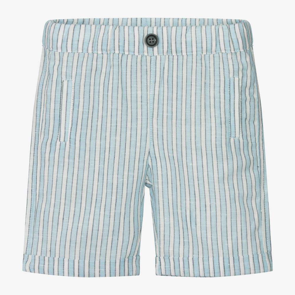 Striped linen shorts store