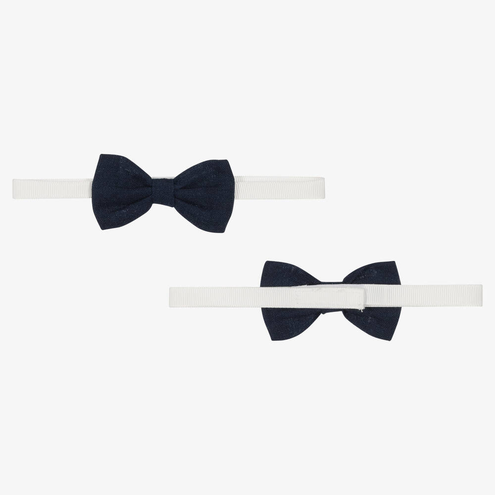 iDO Mini-طقم بنطلون قطن مقلم لون أزرق وأبيض للمواليد | Childrensalon Outlet