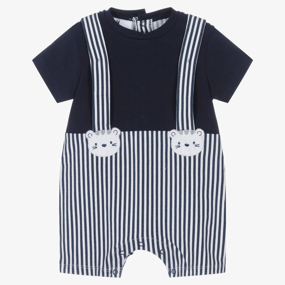 iDO Mini - Baby Boys Blue & White Striped Shortie | Childrensalon