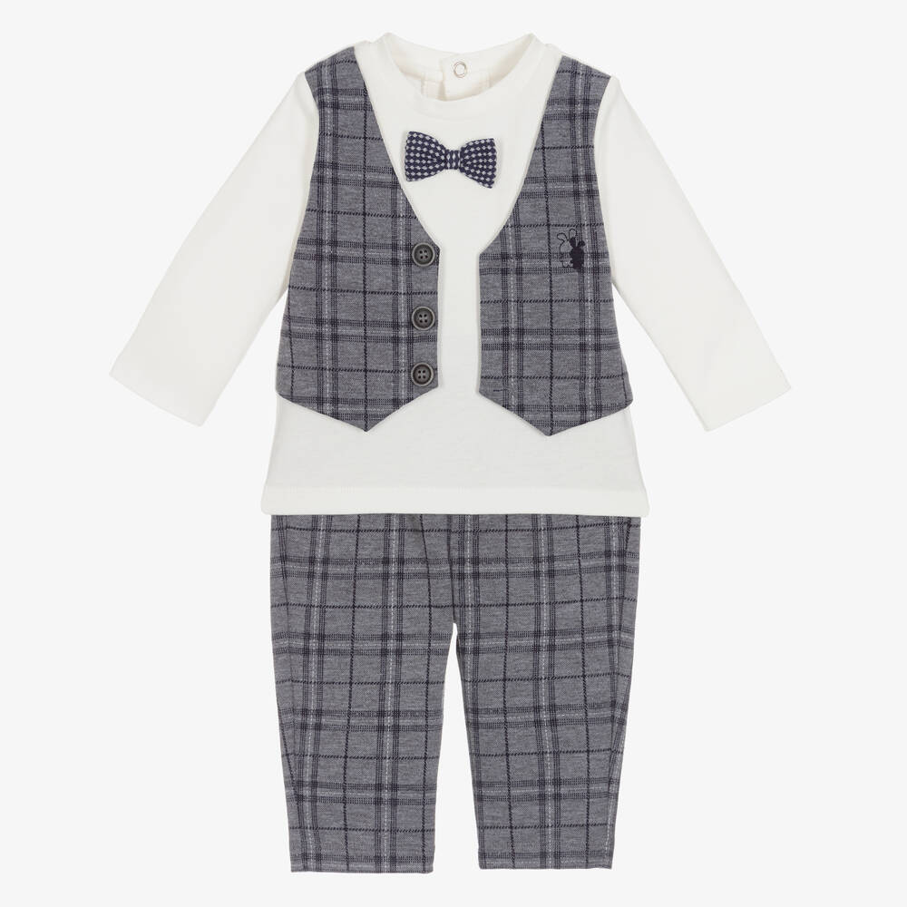 iDO Mini - Kariertes Hosen-Set (Baby J) | Childrensalon