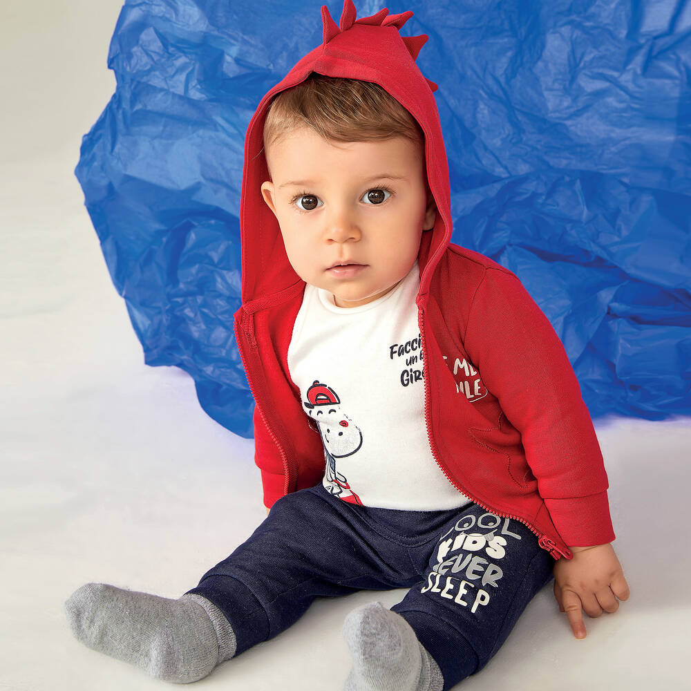 iDO Mini-Baby Boys Ivory Cotton Top | Childrensalon Outlet