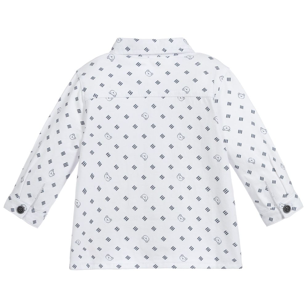iDO Мини-Baby Boys White Jersey Shirt | Childrensalon Outlet