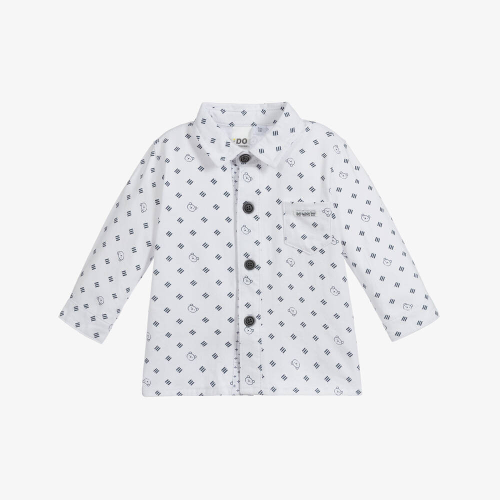 iDO Mini-Baby Boys White Jersey Shirt | Childrensalon Outlet