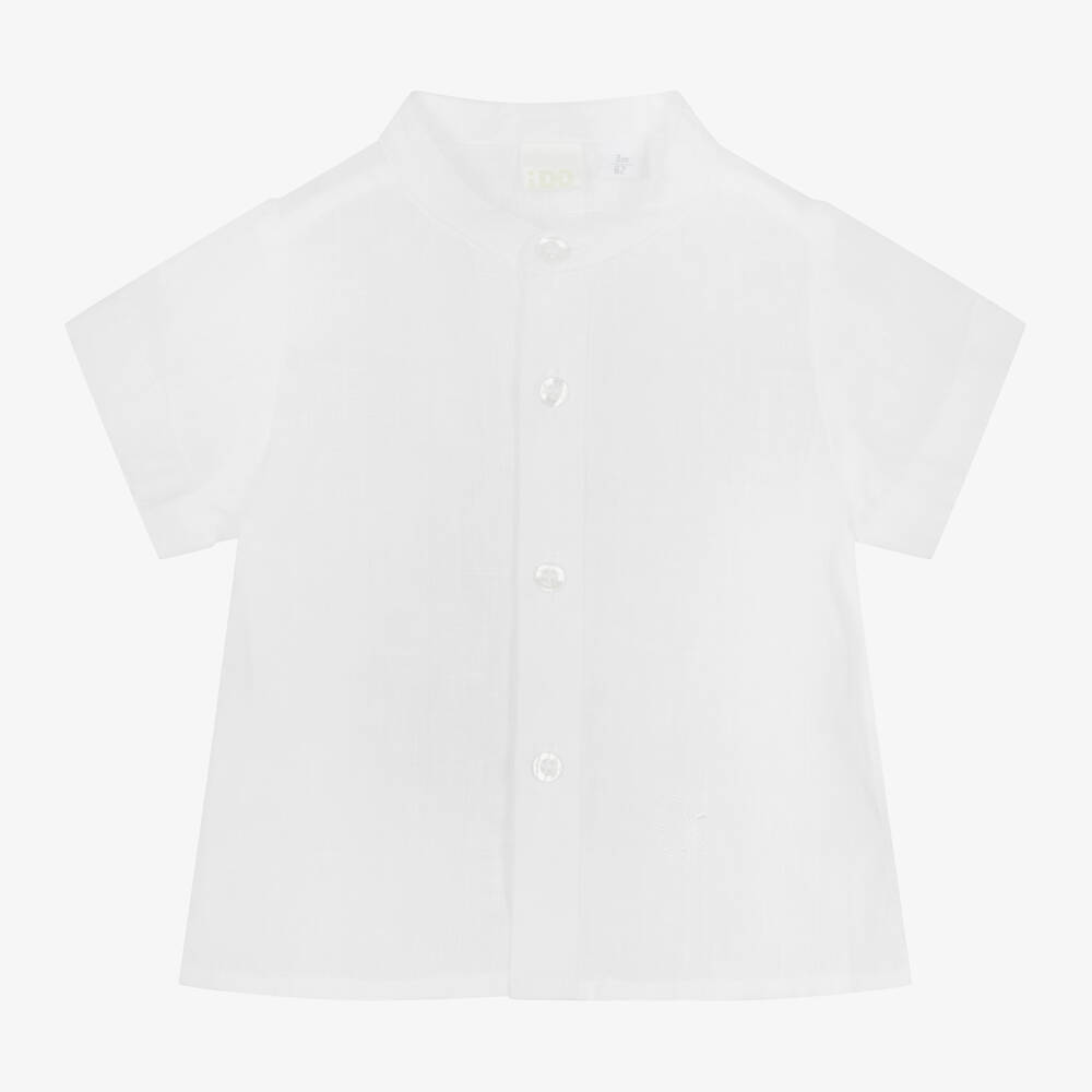 White linen shirt baby cheap