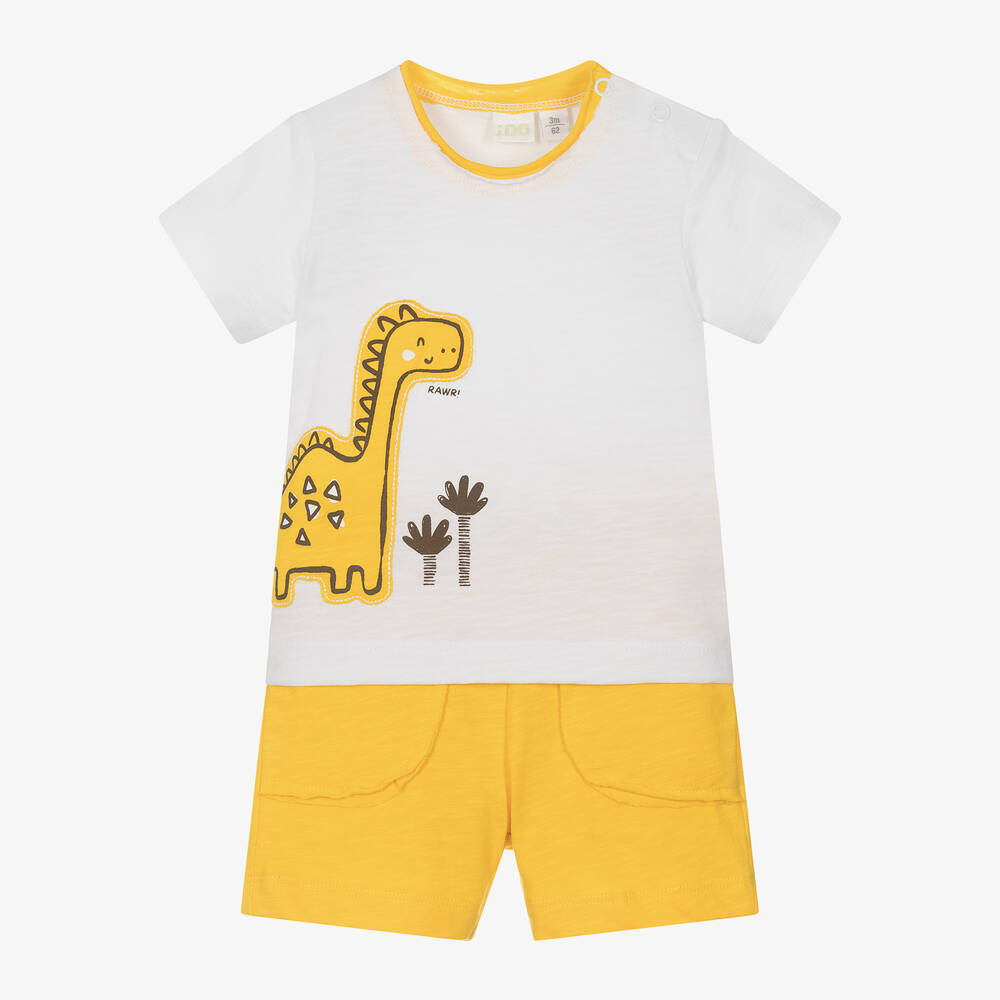 iDO Мини-Baby Boys Yellow Cotton Shorts Set | Childrensalon Outlet