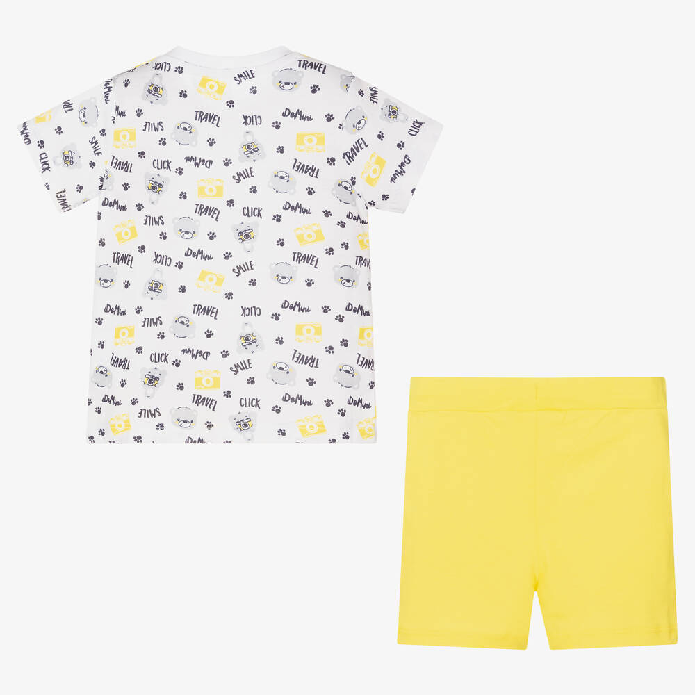 iDO Мини-Baby Boys Yellow Shorts Set | Childrensalon Outlet