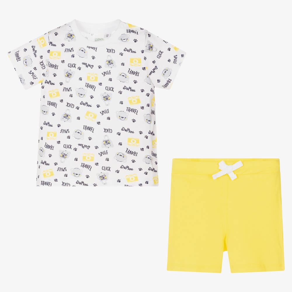 iDO Мини-Baby Boys Yellow Shorts Set | Childrensalon Outlet
