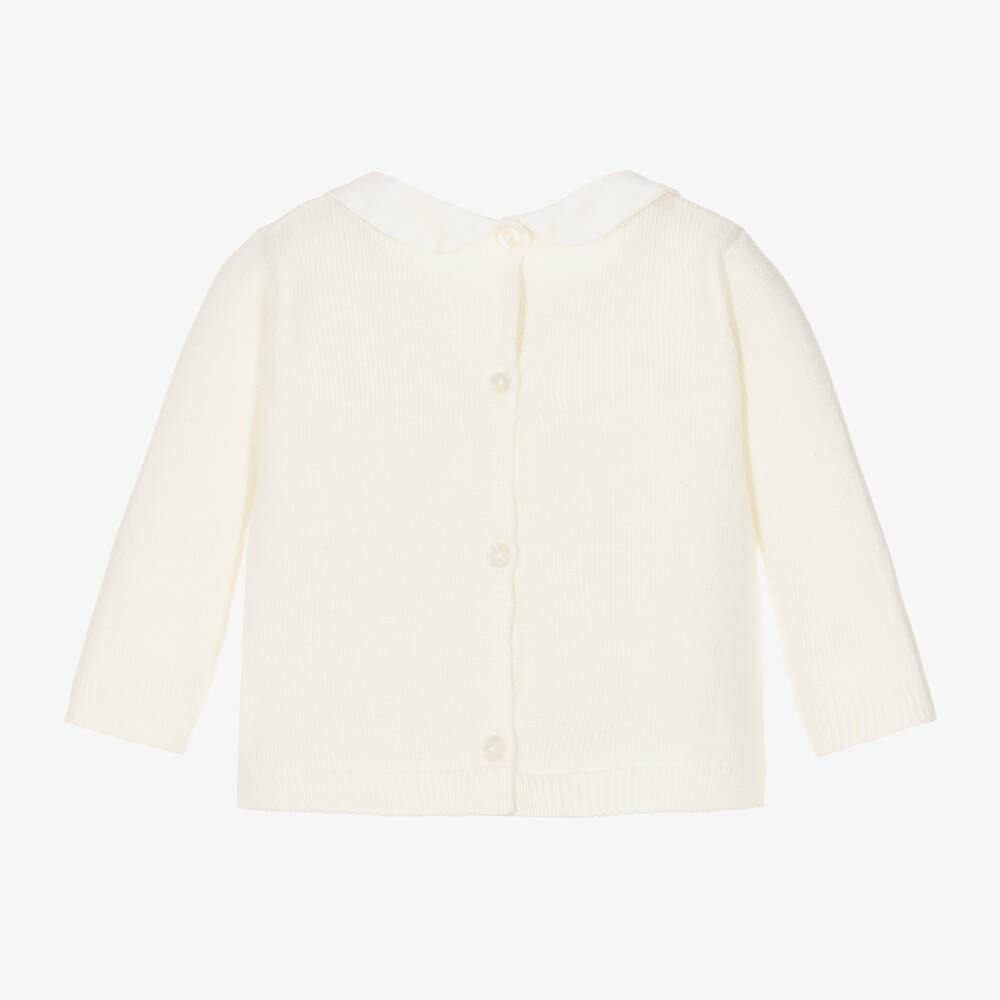 iDO Mini-بلوفر بطبعة قلوب مزيج أكريليك محبوك لون عاجي للمولودات | Childrensalon Outlet