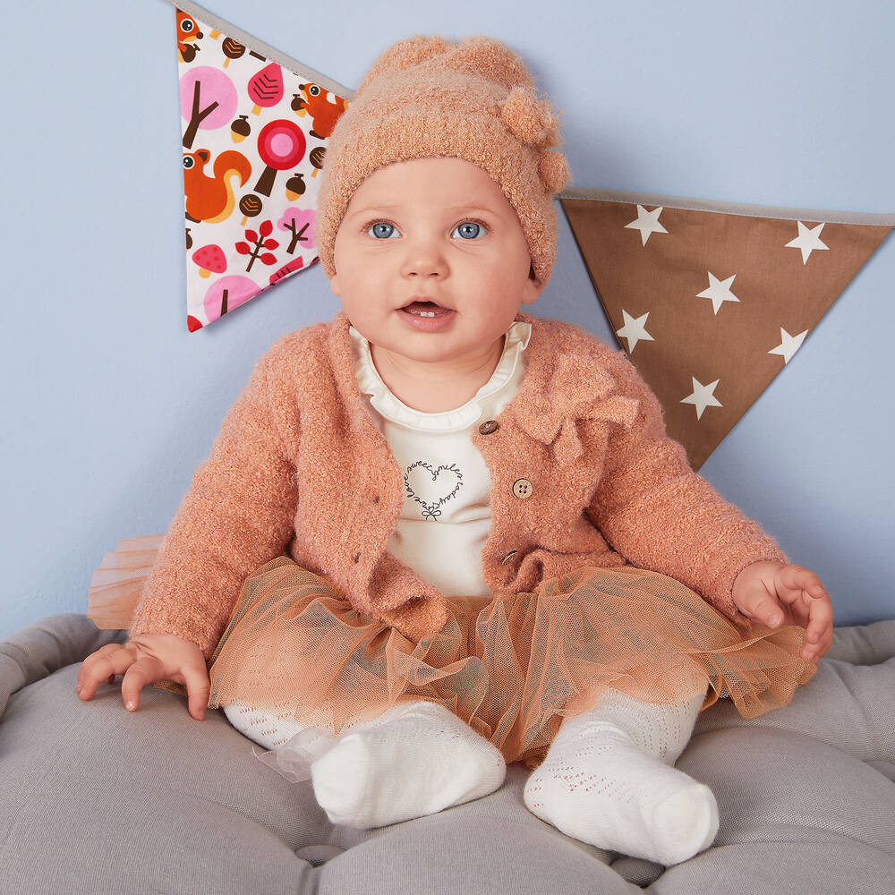 iDO Мини-Кремовый топ и оранжевая юбка-пачка | Childrensalon Outlet