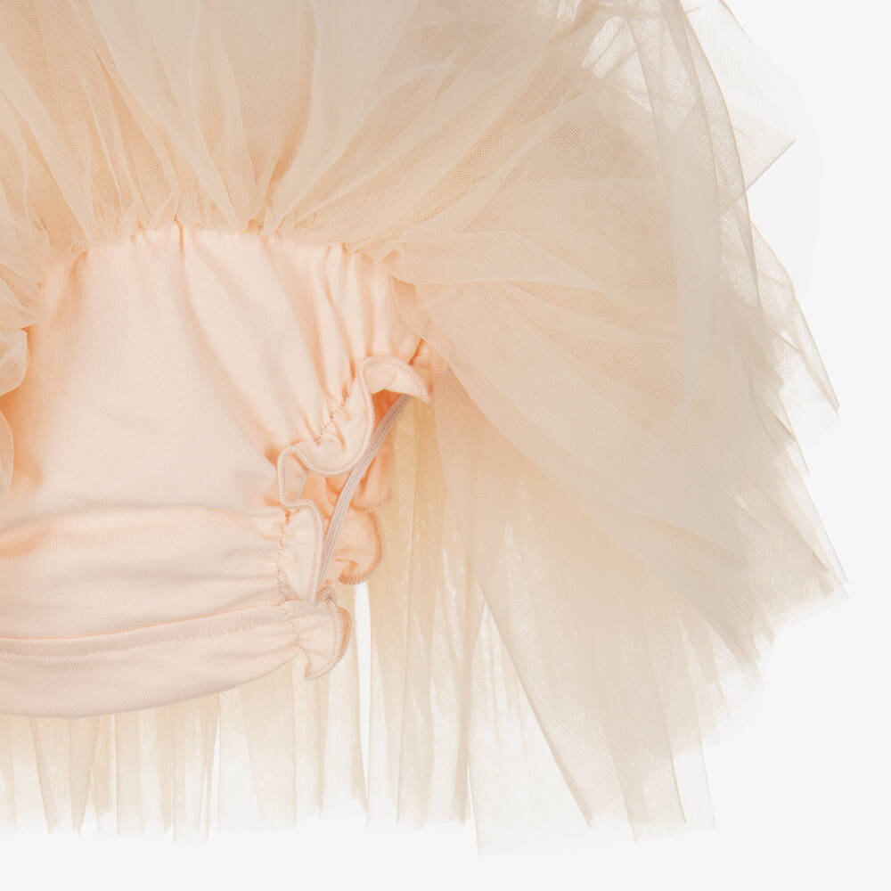iDO Mini-Baby Girls Pink & Ivory Tulle Skort Set | Childrensalon Outlet