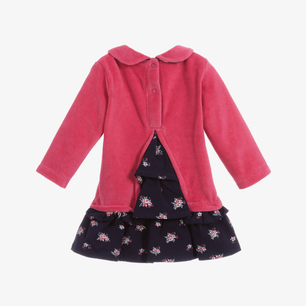 iDO Мини-Baby Girls Pink Velour Dress | Childrensalon Outlet