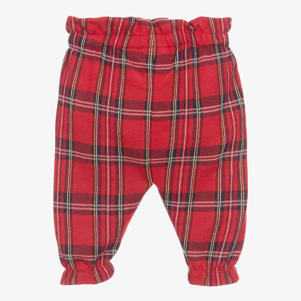 iDO Мини-Красные брюки в клетку для малышек | Childrensalon Outlet