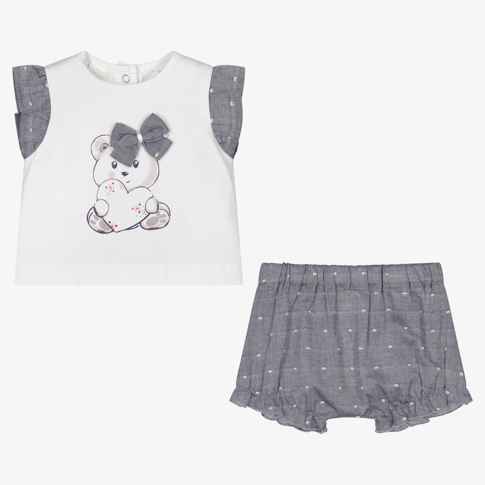 iDO Mini-Baby Girls Shorts Set | Childrensalon Outlet