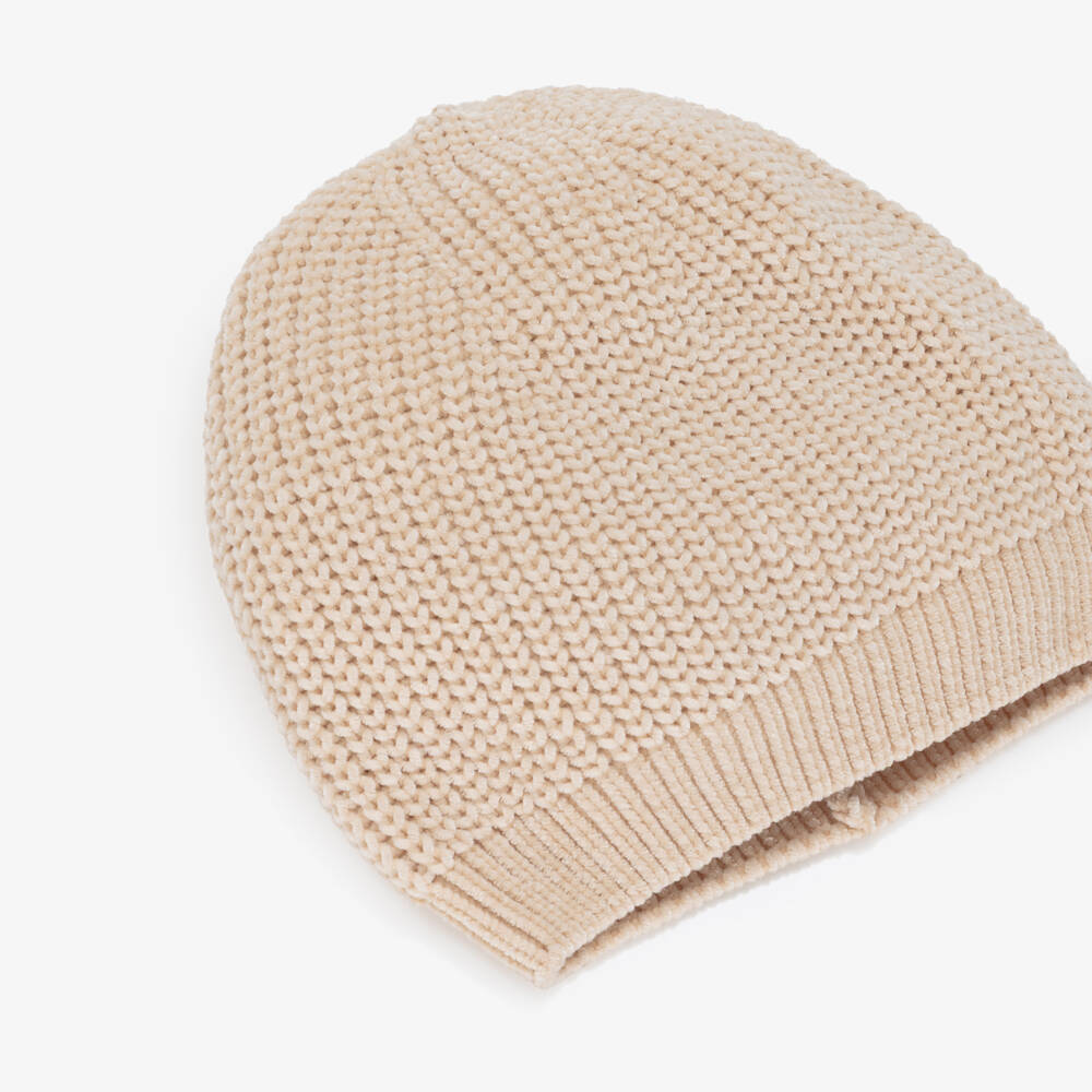 iDO-Beige Chenile Hat | Childrensalon Outlet