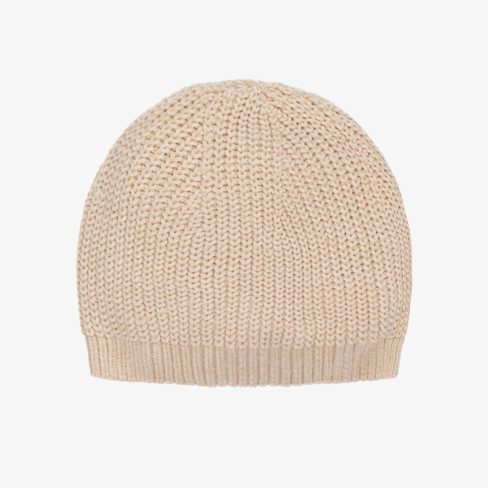 iDO-Beige Chenile Hat | Childrensalon Outlet