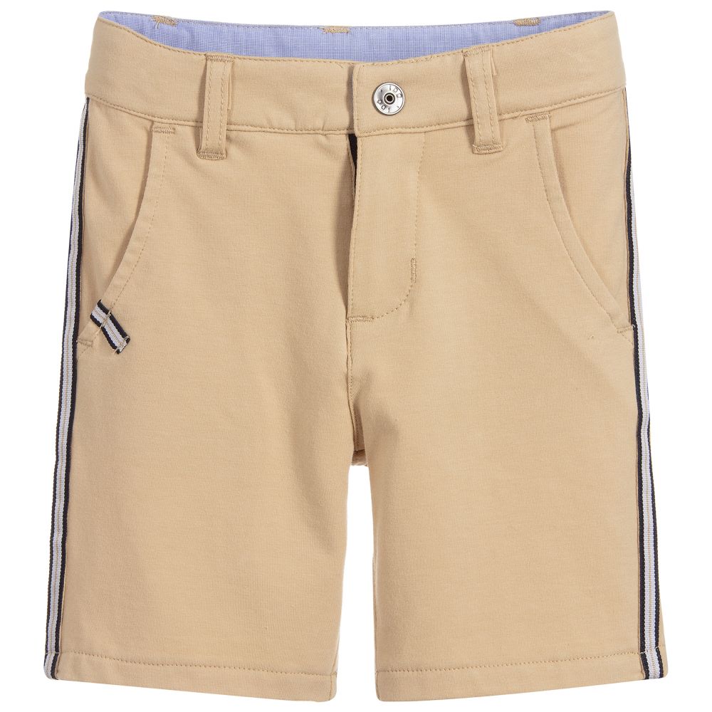 iDO Baby-Beige Cotton Jersey Shorts | Childrensalon Outlet