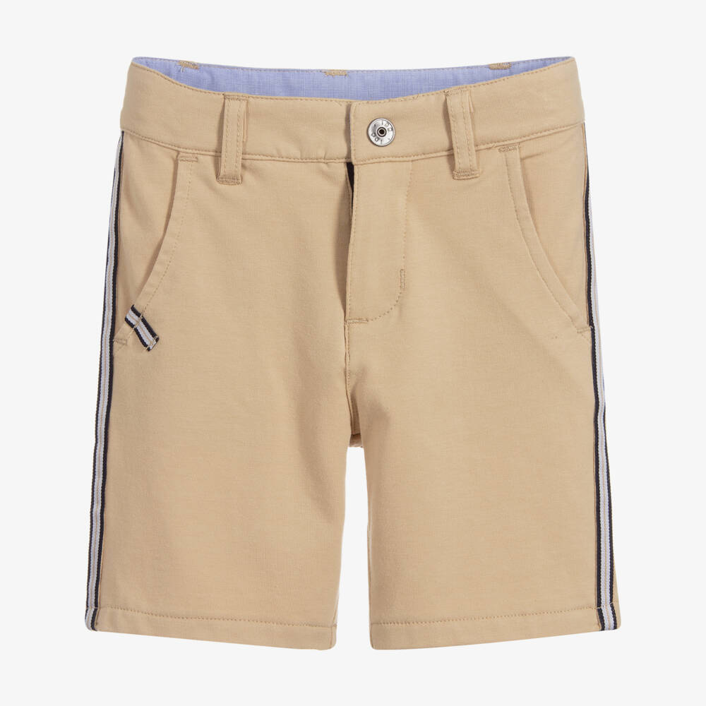 iDO Baby-Beige Cotton Jersey Shorts | Childrensalon Outlet