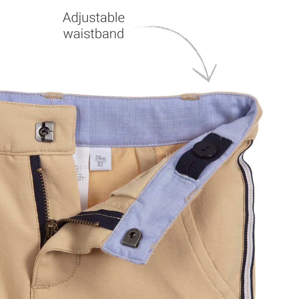 iDO Baby-شورت قطن جيرسي لون بيج للأولاد | Childrensalon Outlet