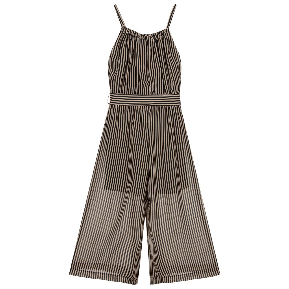 آي دو Junior-جمبسوت بولي لون أسود وبيج للبنات | Childrensalon Outlet