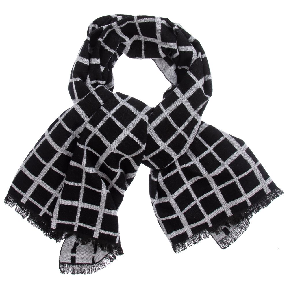 iDO Junior - Черно-серый шарф (184 см) | Childrensalon