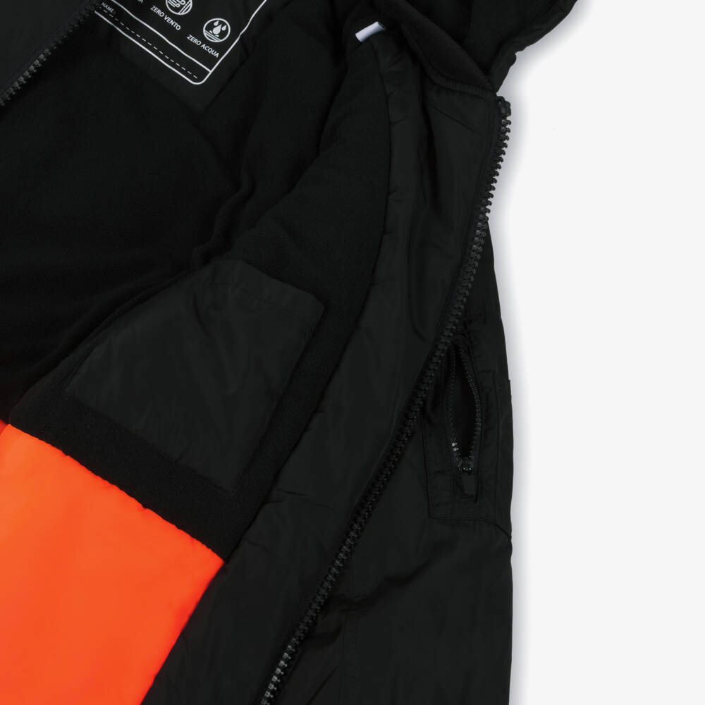 iDO-Black Hooded Long Coat | Childrensalon Outlet