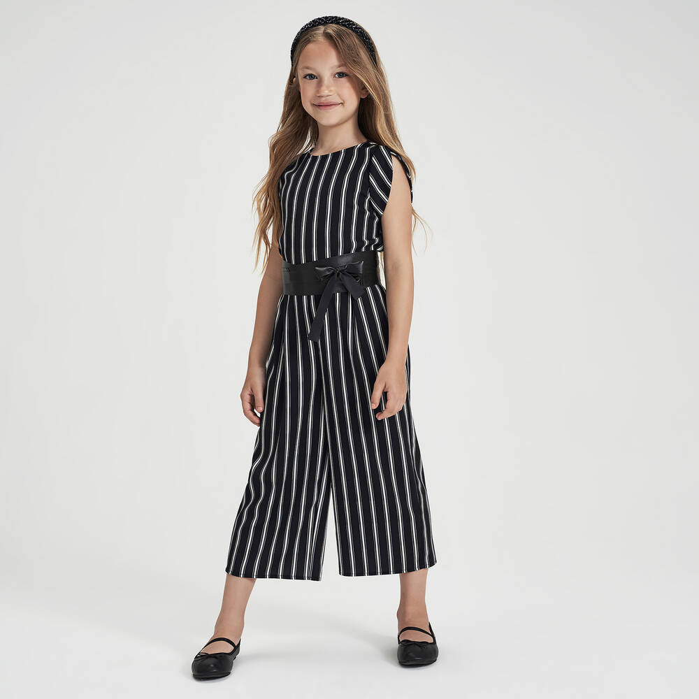 iDO Junior-جمبسوت لون أسود و عاجي للبنات | Childrensalon Outlet