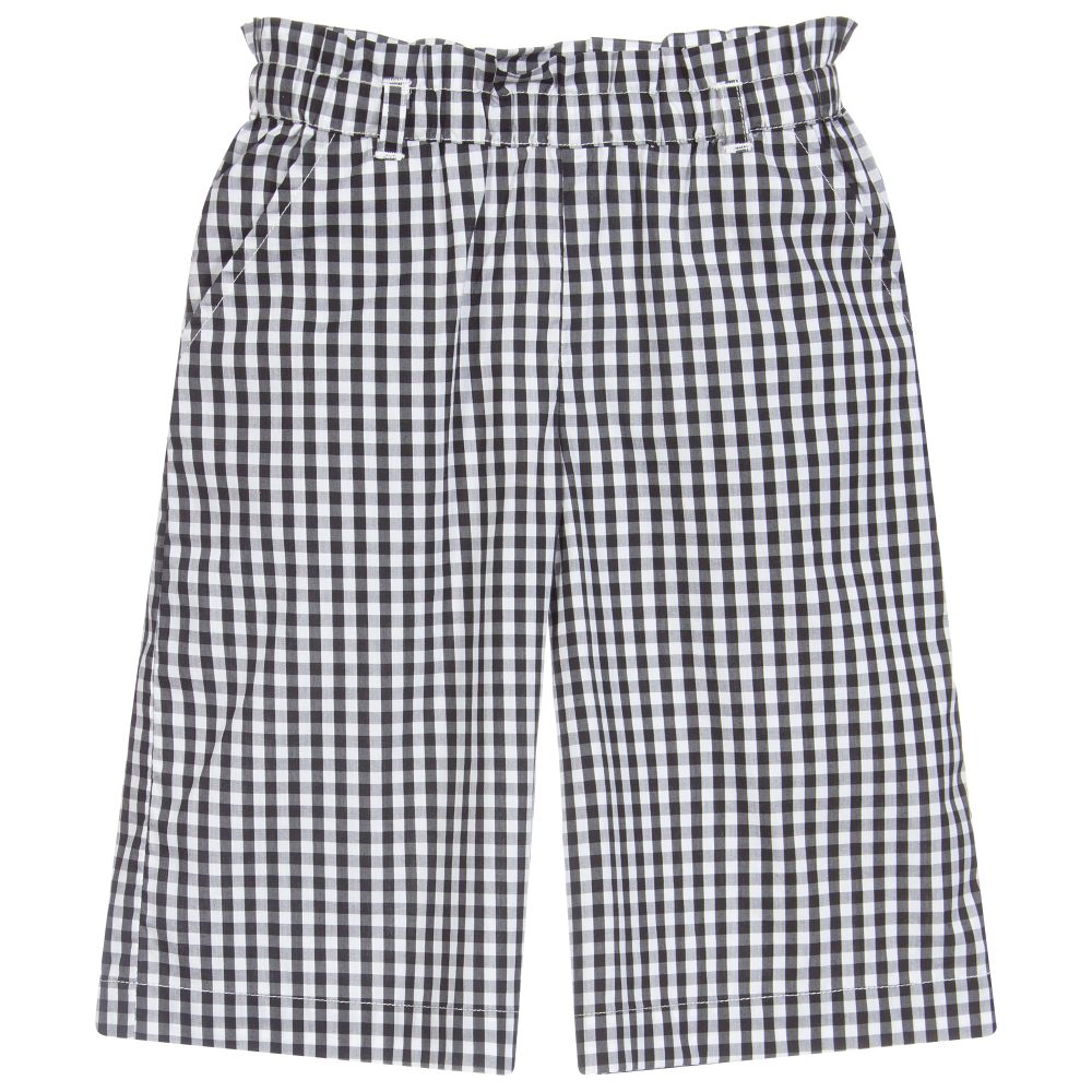 iDO Малыши-Черно-белые хлопковые брюки | Childrensalon Outlet