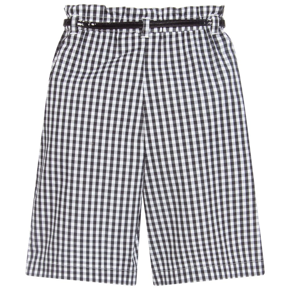 iDO Малыши-Черно-белые хлопковые брюки | Childrensalon Outlet