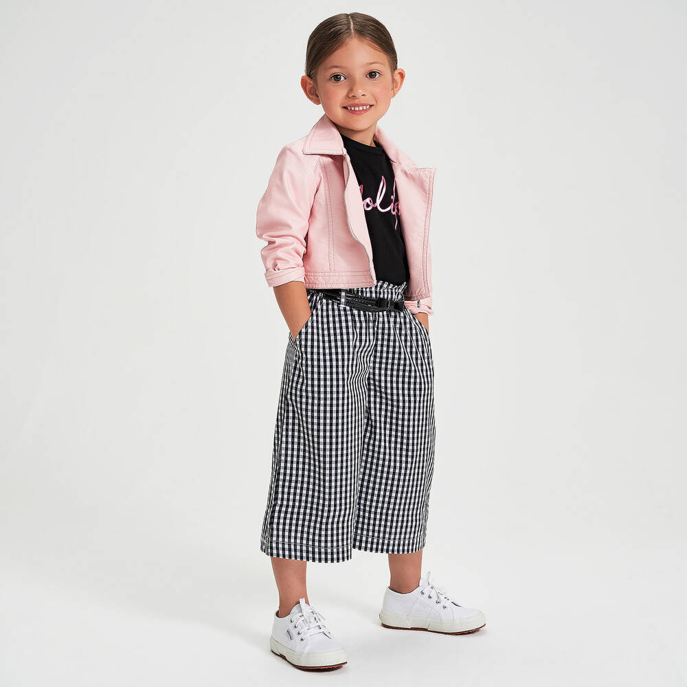 iDO Малыши-Черно-белые хлопковые брюки | Childrensalon Outlet