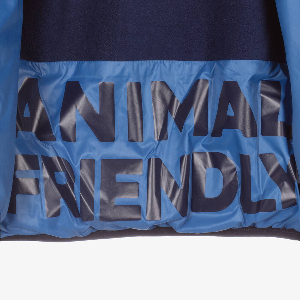 iDO Baby-جاكيت بافر لون بني وأزرق للأولاد | Childrensalon Outlet