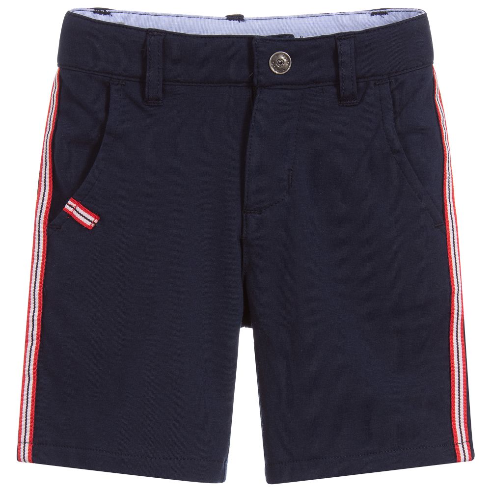 iDO Baby - Blue Cotton Jersey Shorts | Childrensalon