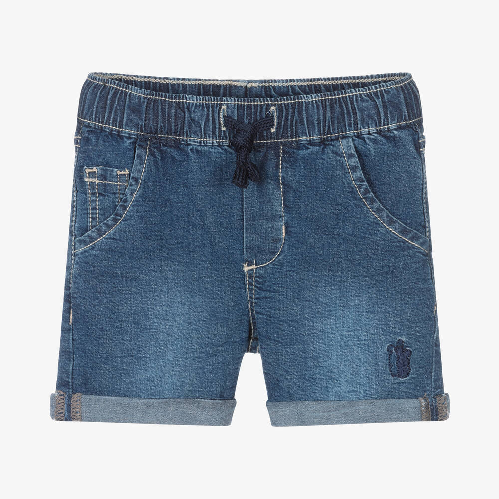 iDO Mini - Blaue Baumwollstretch-Jeans-Shorts  | Childrensalon
