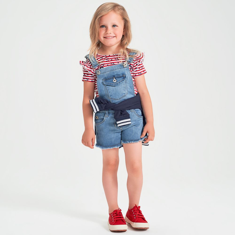 Light blue overalls store shorts
