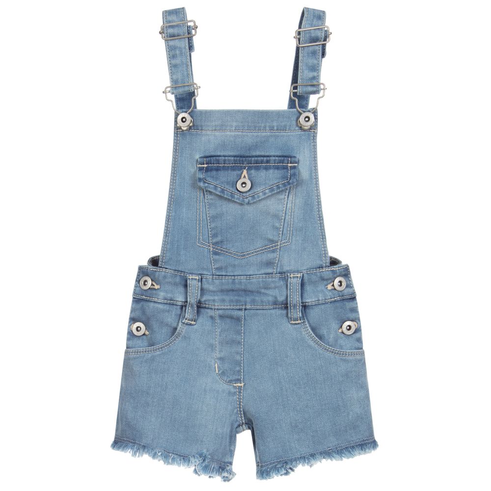 iDO Baby - Blaue Jeans-Latzshorts | Childrensalon