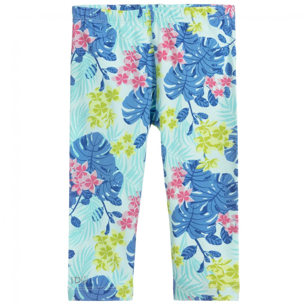 iDO Baby - Blue Floral Leggings | Childrensalon