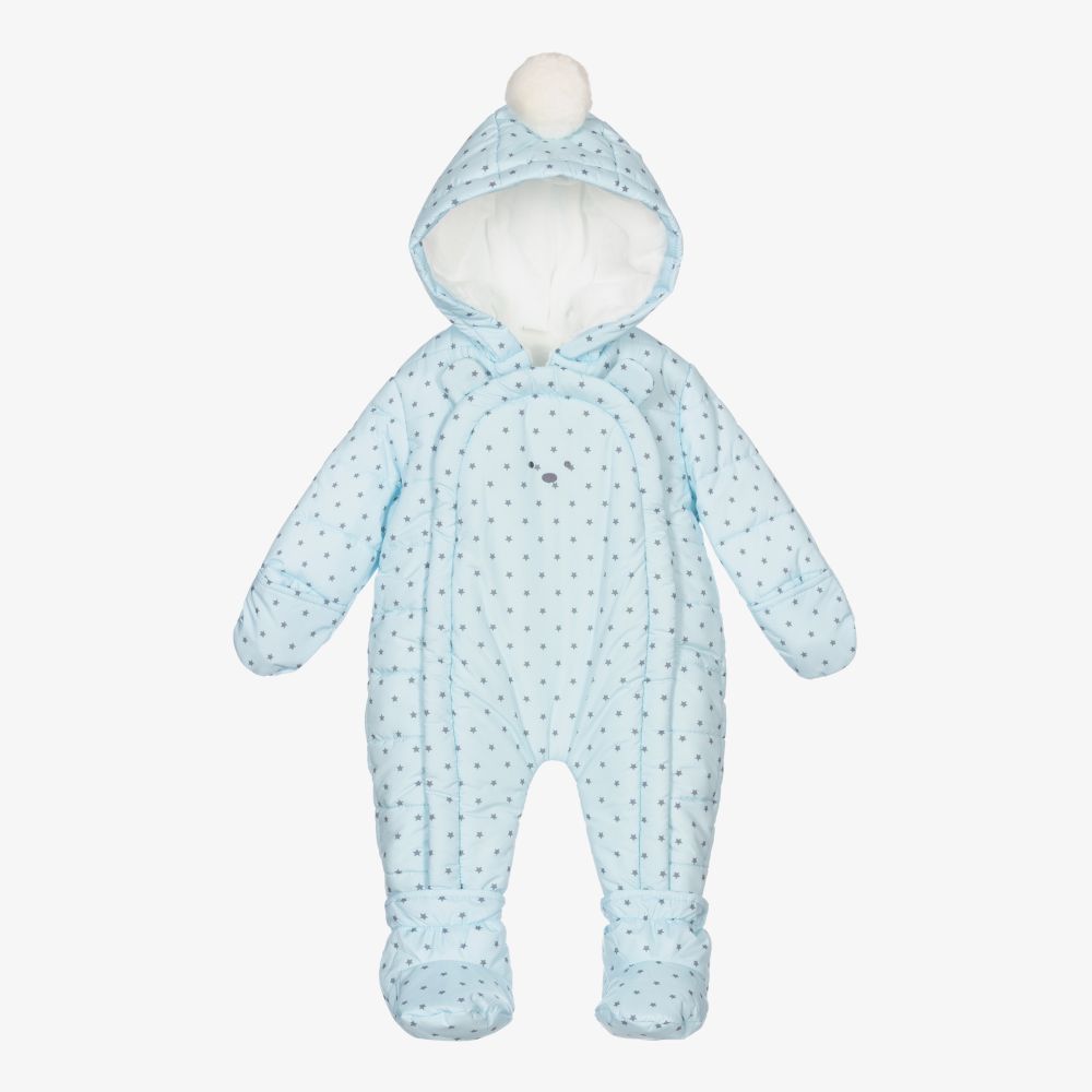 iDO Mini - Blue & Grey Baby Snowsuit | Childrensalon