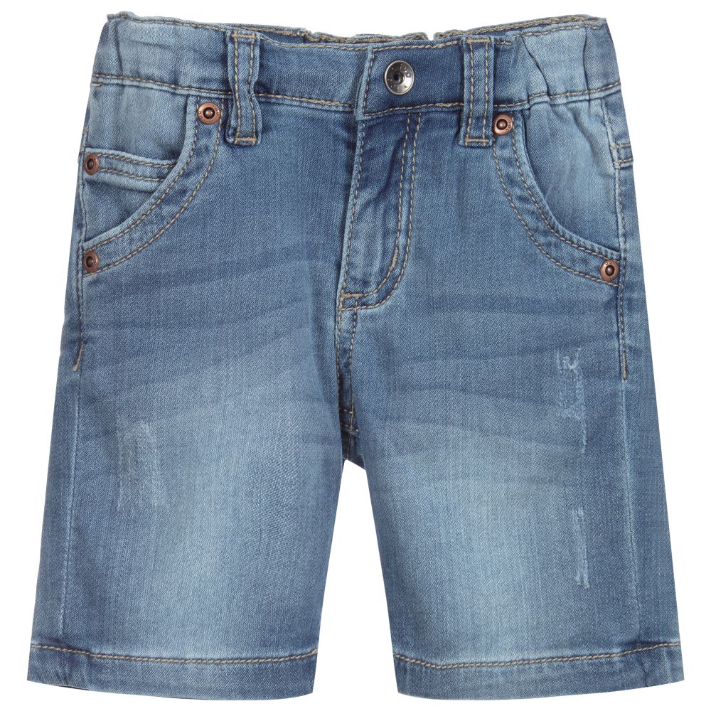 iDO Baby - Blue Jersey Jean Shorts | Childrensalon