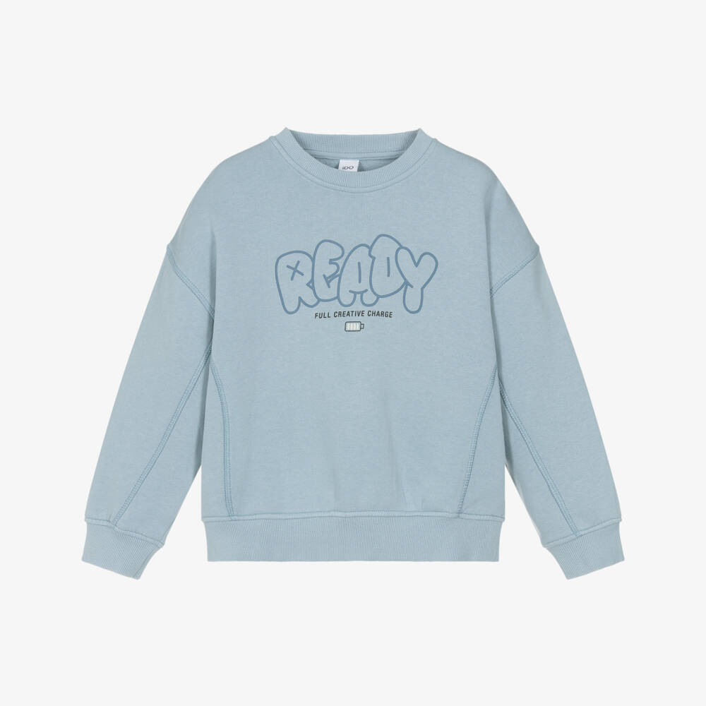 iDO-Blue 'Ready' Sweatshirt | Childrensalon Outlet