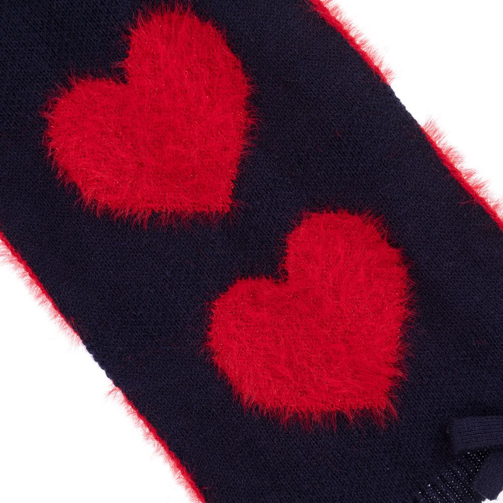 آي دو Baby-سكارف مزيج قطن وصوف لون كحلي وأحمر للبنات | Childrensalon Outlet