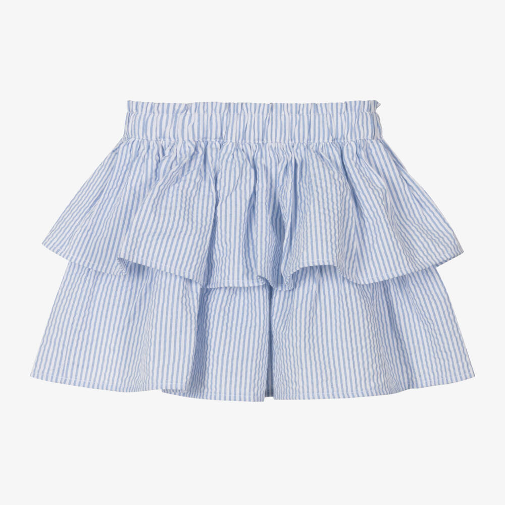 iDO Малыши-Юбка в синию полоску для девочек из ткани сёрсакер | Childrensalon Outlet
