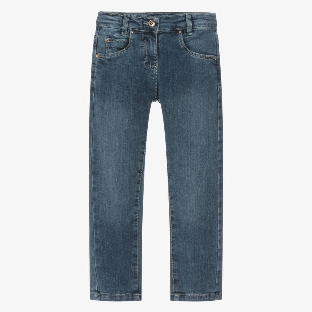 iDO-Blue Skinny Jeans With Belt | Childrensalon Outlet