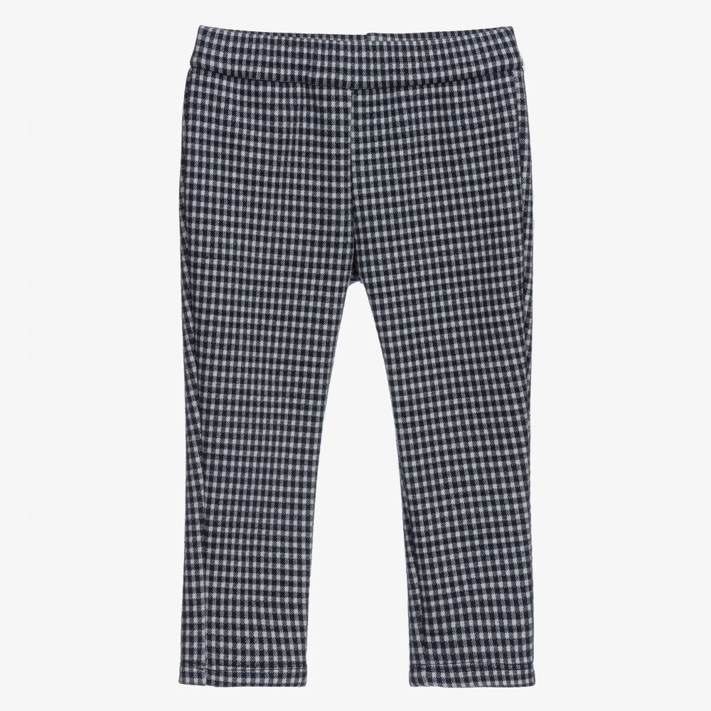 iDO Baby - Blue & White Check Leggings | Childrensalon