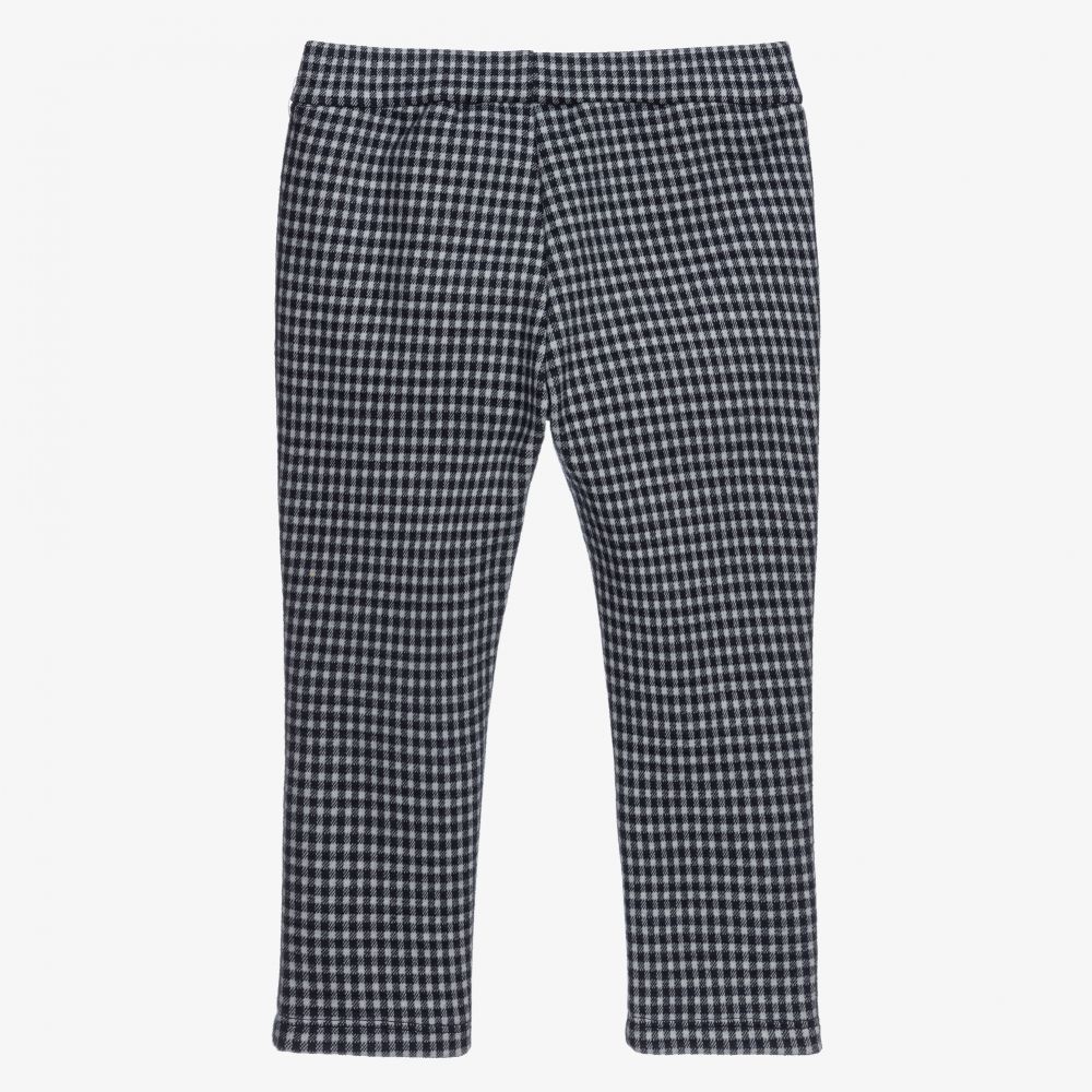 iDO Baby-Blue & White Check Leggings | Childrensalon Outlet